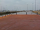 La pavimentazione colorata al porto di Senigallia