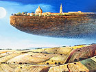 Mario Logli, Isole in fuga. Olio e  acrilico su tela, 70x120 cm