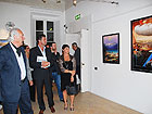 Maurizio Mangialardi in visita alla mostra di Logli - Foto di Giorgio Pegoli