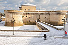 Neve a Senigallia, la Rocca Roveresca