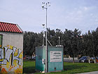 Centralina di rilevamento delle polveri sottili a lato del Parco della Pace di Senigallia