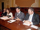 Da sinistra: Mario Cavallari, Francesca Paci, Maurizio Mangialardi, Enzo Monachesi