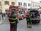 Manifestazione dei Vigili del Fuoco per la patrona Santa Barbara in piazza Roma a Senigallia