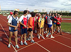 Il gruppo di Atletica durante una sessione di allenamento