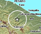Mappa del sisma di Arcevia del 17 dicembre 2009