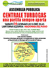 Locandina dell’incontro pubblico sul turbogas a Corinaldo
