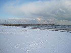 Neve in spiaggia a Senigallia