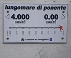 Targa per la misurazione della distanza dal porto al Cesano e viceversa