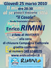 Volantino per l’appuntamento con il candidato Rimini