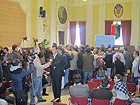 Sala consiliare di Senigallia durante lo scrutinio