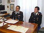 Il Capitano dei Carabinieri Roberto Cardinali e il Comandante di Corinaldo Francesco Gagliardi