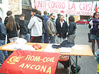 Sit-in FIOM in piazza Roma a Senigallia
