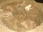 Materiali e anfore nel sito romano in una cantina di via Cavallotti