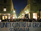 Manifestazione a Senigallia del comitato "Uniti contro la crisi"