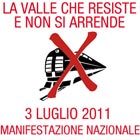 Logo manifestazione contro la TAV in Val di Susa