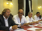 Pasquini, Sebastianelli, Giardini e Mariani alla presentazione di Pane Nostrum 2011