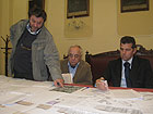 Presentazione del progetto per l’incrocio della Penna a Senigallia: da sinistra, Ciacci, Cavallari, Mangialardi