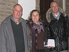 Giorgio Sagrati, Luisa Del Grande, Fabrizio Chitti all’esterno del municipio senigalliese