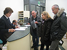 Giorgio Sagrati, Luisa Del Grande, Fabrizio Chitti all’interno del municipio senigalliese
